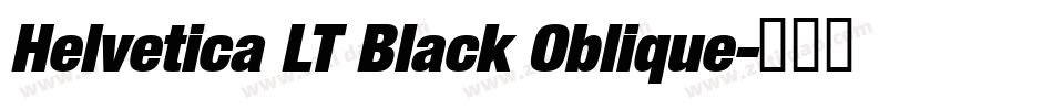 Helvetica LT Black Oblique字体转换